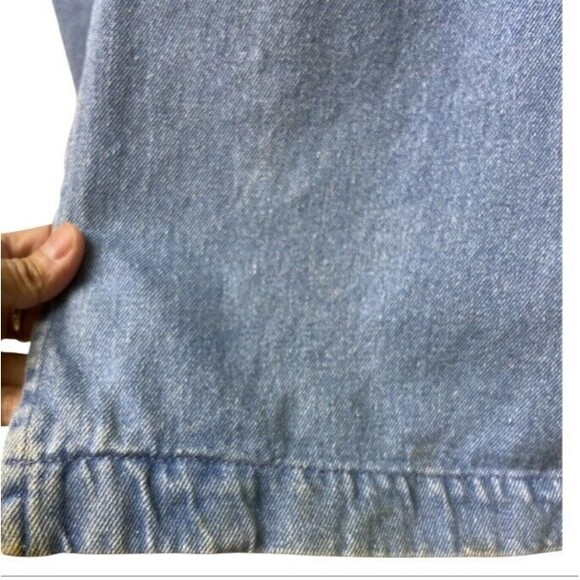 Vintage 90s Denim Duster Long Chore Coat Size L/XL - Picture 10 of 13